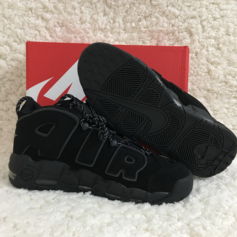 Authentic  Nike Air More Uptempo 3M “Triple Black”